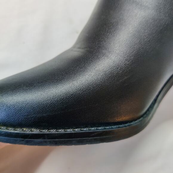 Blondo Eileen Waterproof Black Leather Heeled Ankle Booties Pointed Toe 6.5 - Picture 13 of 15